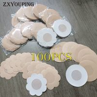 ZXYOUPING 100 ชิ้นผู้หญิงสติกเกอร์จุกนมที่มองไม่เห็นเทปฝาครอบหญิงทิ้ง Bra Pad แพทช์กาวชุดชั้นใน 50 คู่