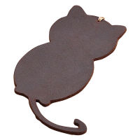 Hot TUTU 1Pcs Hand-Sewn Bookmarks Cat Leather Vintage Bookmarks School Office Supplies H0663