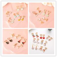 Fashion Jewelry Cute Cartoon Animal Fruit Kids Clip on Earrings Non Pierced for Girl Women Party Gift