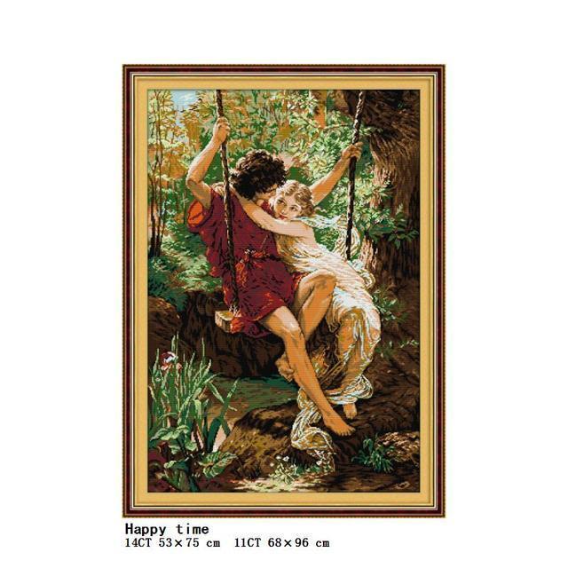 cc-couple-character-series-cross-stitch-aida-14ct-white-11ct-printing-needlework-embroidery-set-home-decorative-painting