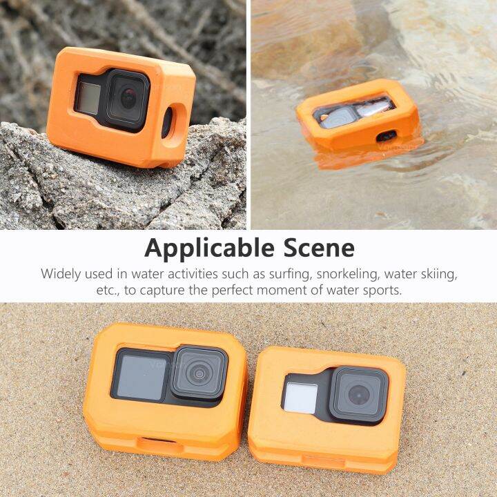 vamson-เคสป้องกันลอยตัวสีส้มสำหรับ-gopro-hero-11-10-9-8ฝาครอบตัวดำน้ำเล่นเซิร์ฟสำหรับกล้อง-gopro-10-9-8อุปกรณ์เสริม