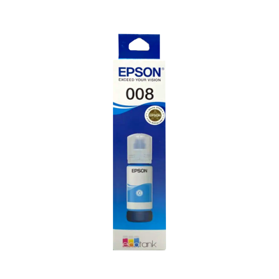 หมึกเติม Epson 008  สีฟ้า สำหรับ L15150 L15160 สีฟ้า กันน้ำ ของแท้จากศูนย์ 100%
