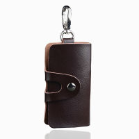 【CW】Cowhide Genuine Leather Key Wallet for Unisex Women Men Housekeeper Keychain Purse Car Key Holder Coin Pouch Vintage Black Brown