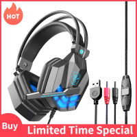 Sy850 Luminous Gaming Headset ตัดเสียงรบกวน Soft Earmuff หูฟังพร้อมไมโครโฟนสำหรับสมาร์ทโฟน Pc