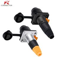 ▦☸ 1SET RJ45 Waterproof Network Connector 8p8c RJ45 Female Chassis Sockets Ethernet Connector Zinc Alloy Copper Pins