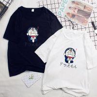 Fulllove Doraemon เสื้อยืดแขนสั้น เสื้อยืดสีขาว เสื้อยืดดำ