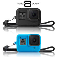 เคสซิลิโคนแบบนิ่มสำหรับ Gopro Hero 8กล้องแอ็กชันสีดำกรอบผิวสำหรับอุปกรณ์เสริมฝาครอบป้องกันปลอกหุ้มมาตรฐาน Gopro Pro 8