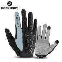 ☊☬ ROCKBROS Cycling Mens Gloves Spring Autumn Bike Cycling Gloves Sports Shockproof Breathable MTB Mountain Bike Gloves Motorcycle