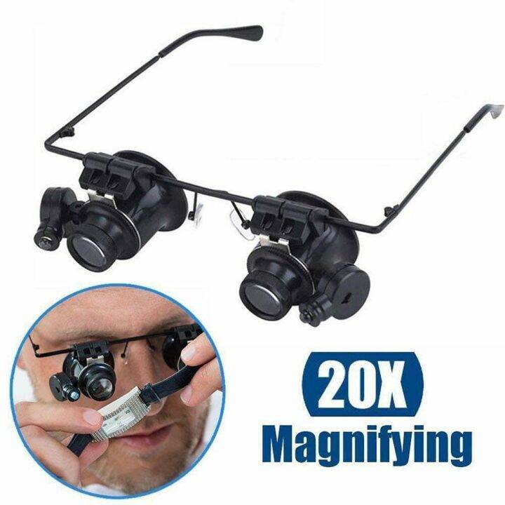 Jeweler Glasses 20x Magnifying Glasses Eye Magnifier Glasses Loupe Lens ...