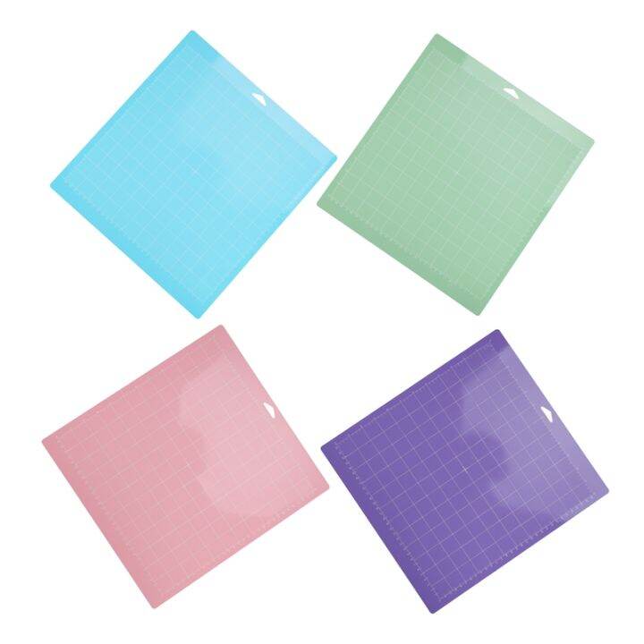4 Pcs Mixed Color PVC Cutting Mat Grid Cutting Pads Cutting Plotter Pad Replacement Accessories