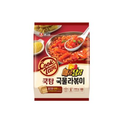บะหมี่กึ่งสำเร็จรูปเกาหลีผสมแป้งต๊อก ราบกกิ รสสไปซี่ แอนด์ สวีท ยี่ห้อ นงชิม nongshim cooktam rabokki spicy&amp;sweet 390g