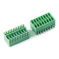 2ชิ้น KF2EDGKRH 3.5 2P ~ 8P PCB ปลั๊กอินบล็อกชั่วคราว15EDGRHB 3.5มม. 2*2P 2*3P-8P ซ็อกเก็ตเข็มแบบโค้งสองแถว