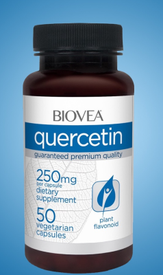 BIOVEA QUERCETIN 250 mg (Plus Vitamin C+Citrus Bioflavonoids) / 50 Vegetarian Capsules