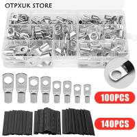 OTPXUK ลวดทองแดงเชื่อมสายแบตเตอรี่ปลายแบตเตอรี่โลหะ240ชิ้น,สายทองแดง Lugs ชุดจัดประเภทสำหรับสายแบตเตอรี่รถยนต์ปลายสายแบตเตอรี่ปลายสายแบตเตอรี่สำหรับเรือรถลวดทองแดงโลหะ