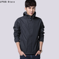 JPQQ Store แจ็คเก็ตมีฮู้ดสำหรับผู้ชาย,แจ็คเก็ตสีทึบแจ็คเก็ตสำหรับปีนเขาเสื้อแจ็คเก็ตผู้ชายบางพิมพ์โลโก้ได้สำหรับฤดูใบไม้ผลิและฤดูใบไม้ร่วง