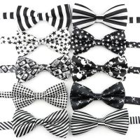 New Arrival Dot Printed Star Skull Striped Plaid Polyester Bow Tie Casual Party Dinner Wedding Design Cute Bowtie Accessory