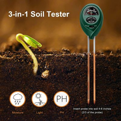 【Eco-friendly】 PH ทดสอบดิน,5 In 1ดินเมตรความชื้น Tester ดินทดสอบชุดที่มีค่า PH,และความชื้นทดสอบความเป็นกรดสำหรับดอกไม้