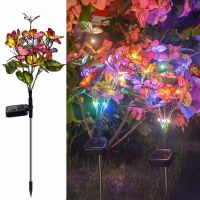 Butterfly Solar Led Light Outdoor Flower Garden Lights Color Changing Butterflies Solar Lighting for Garden Lawn Pathway Lamps