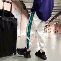 COD SDFERTREWWE Tide brand bundled pants sports pants chic Korean men women casual nine points trend loose pants male ins wild handsome