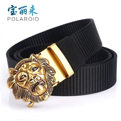 Quick-drying automatic belt buckle belts men leisure without tooth nylon Chinese ☂