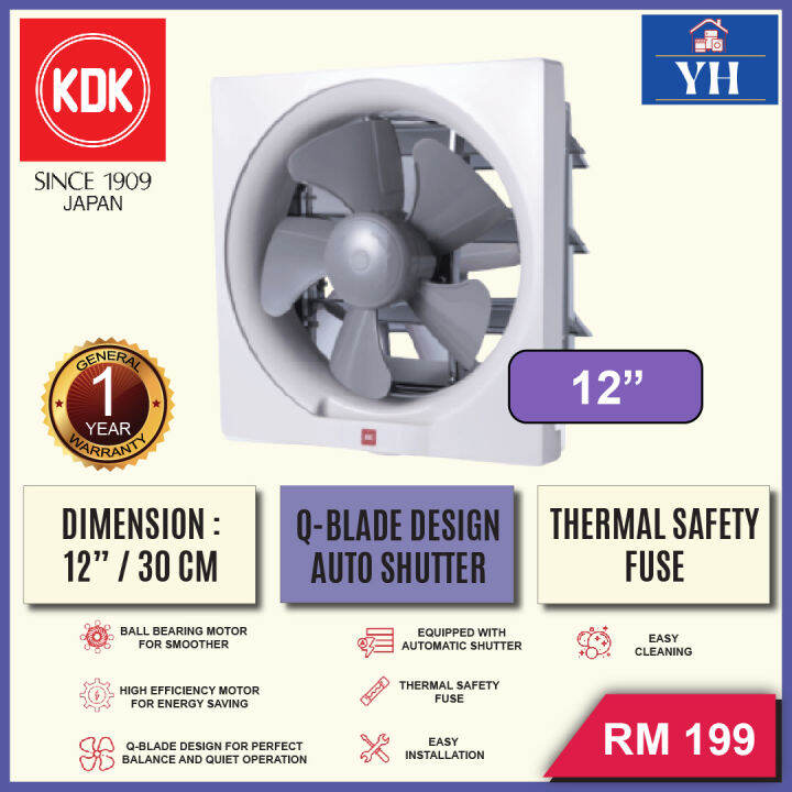 KDK 30AQM8 12" Wall Mount Propeller Ventilating Fan Exhaust Fan Lazada