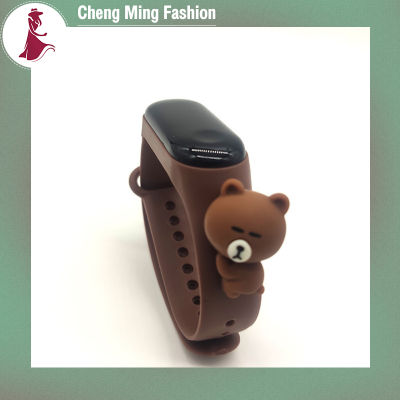 Jam Tangan Elektronik การ์ตูน Cheng Ming สำหรับผู้ชายผู้หญิงนำหน้าจอสัมผัสตุ๊กตาอนิเมะน่ารักนาฬิกาข้อมือสำหรับนักเรียน
