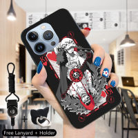 Case4you เคสสำหรับไอโฟน15 Pro Max 15 15 Pro สายคล้องคอแหวนใส่นิ้วอะนิเมะ One Luffy Ace Zoro เคสโทรศัพท์ดีไซน์ซิลิโคนกันกระแทกโทรศัพท์ป้องกัน TPU