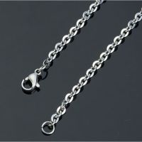 1Pc 1.2mm-4mm Stainless Steel Link Chain DIY Necklaces Jewelry Making 40cm -90cm Chain with Lobster Clasp Fashion Chain Necklaces