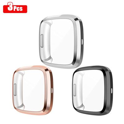 3 Pack Soft TPU Case For Fitbit Versa 2/Versa 3/Versa Sense Cover Screen Protective Shell For Fitbit Versa 2/Versa 3/Versa Sense Cases Cases