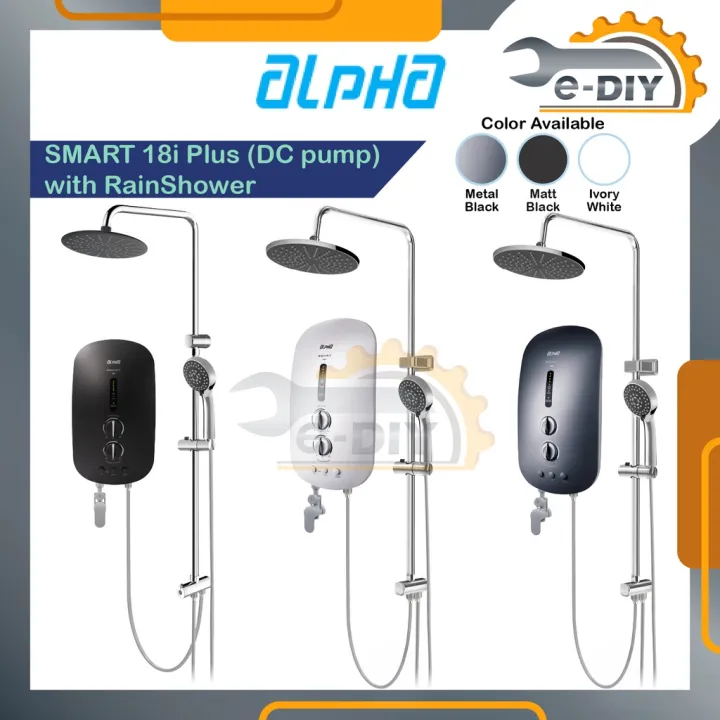 Alpha Smart 18i Alpha Water Heater Rain Shower Set Water Heater With