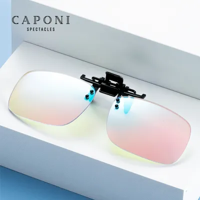 CAPONI Color Blind Glasses Clip Corrective Men Red Green Blindness Sunglasses Clip Women Color Weakness Glasses Driver CP7475