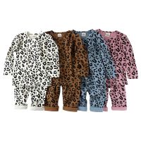 Toddler Baby Sleeve O-Neck Printed Pants Boys Sleepwear Outfits Set