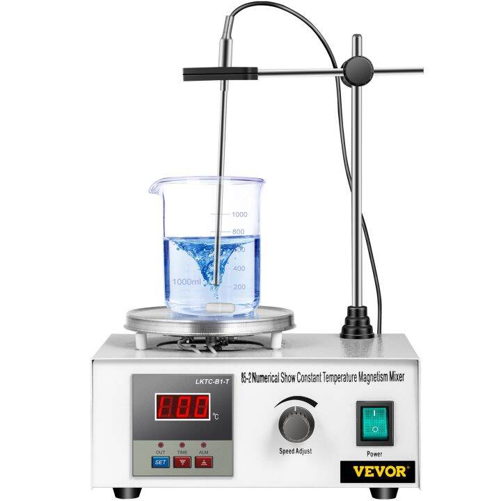 VEVOR 1L Heating Magnetic Stirrer Hot Plate W/ Stir Bar 0-2000R/Min ...