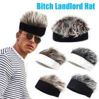 changeofu Novelty Wig Cap  Street Style Spike Hair Splicing Adjustable Skullcap for Men