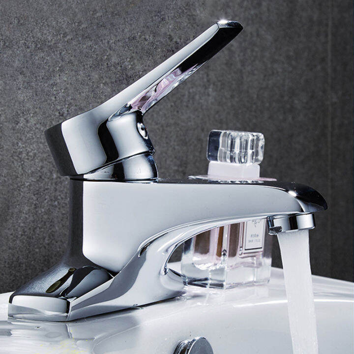 Aldan copper doublehole faucet single handle twopiece basin mixing