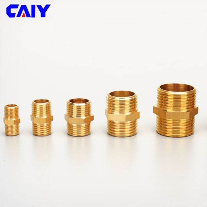 brass-hexagonal-thread-reducing-pipe-joint-conversion-1-8-1-4-3-8-1-2-bsp-external-thread-water-oil-gas-adapter-connector