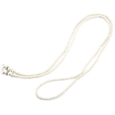 Long Knotted Pearl Necklace Women Fashion Sweater Chain Clothing Accessories Jewelry for Girl