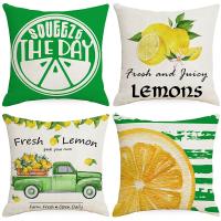 【JH】 Cross-Border New Lemon Pillowcase Manufacturer Design Cushion Cover