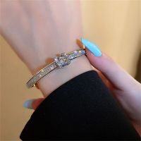 Elegant Geometric Crystal Tennis Bracelets for Female Micro Pave Shiny AAA Cubic Zirconia Bead Chain Jewelry Accessories