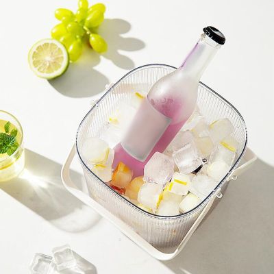 【CW】 Household Wine with Lid and Shovel Storage Tub Multifunctional Small for Beverage Bar