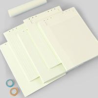 MINKYS 100 Sheet A4 6 Holes Spiral Binder Notebook Paper Refill Inside Page Line/Grid/Blank/Cornell Agenda School Stationery Note Books Pads