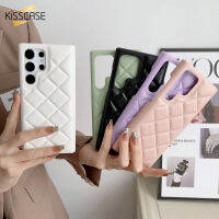 KISSCASE เคสลมมีกลิ่นหอมเล็กๆลายสี่เหลี่ยมขนมเปียกปูนสำหรับ Samsung S23 S23พิเศษบวกเคส S23ฝาหนังปิดป้องกันแฟชั่นสำหรับ S23Ultra Samsung ฝาหลังแข็ง