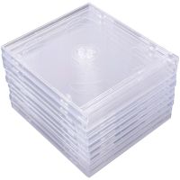 、‘】【【 9 Pcs Double CD Jewel Case Acrylic DVD Holders Cases Cds Portable Travel Jewelry Standard