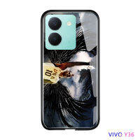 Volans เคส Vivo Y36 Y36 5G Kobe สำหรับเด็กผู้ชาย Bryant Legend อุปกรณ์แมมบาสีดำเคสโทรศัพท์กระจกเทมเปอร์ป้องกันการกระแทก