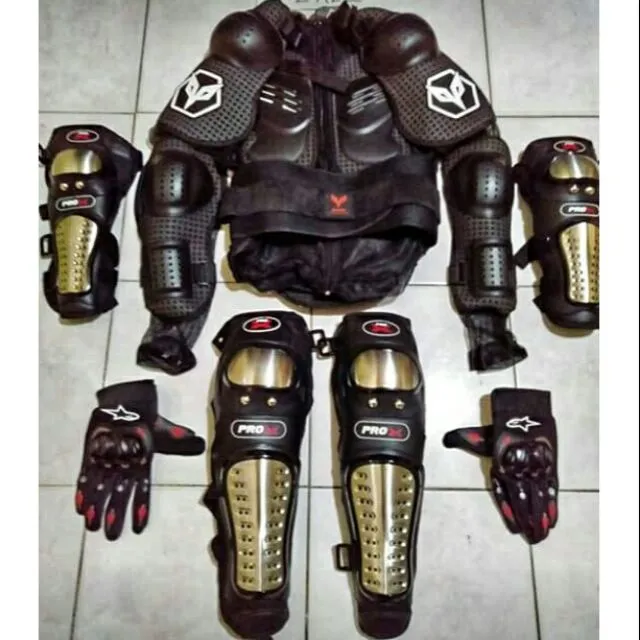 motorcycle gear Body Armor Stainless Full Set armor safety gear Lazada PH