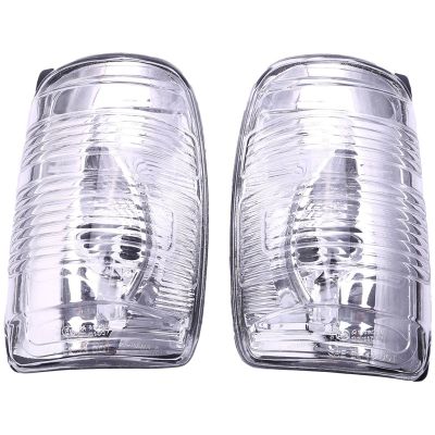 1Pair Right and Left Side Door Wing Mirror Clear Indicator Lens for Ford Transit Mk8 2014-Onwards
