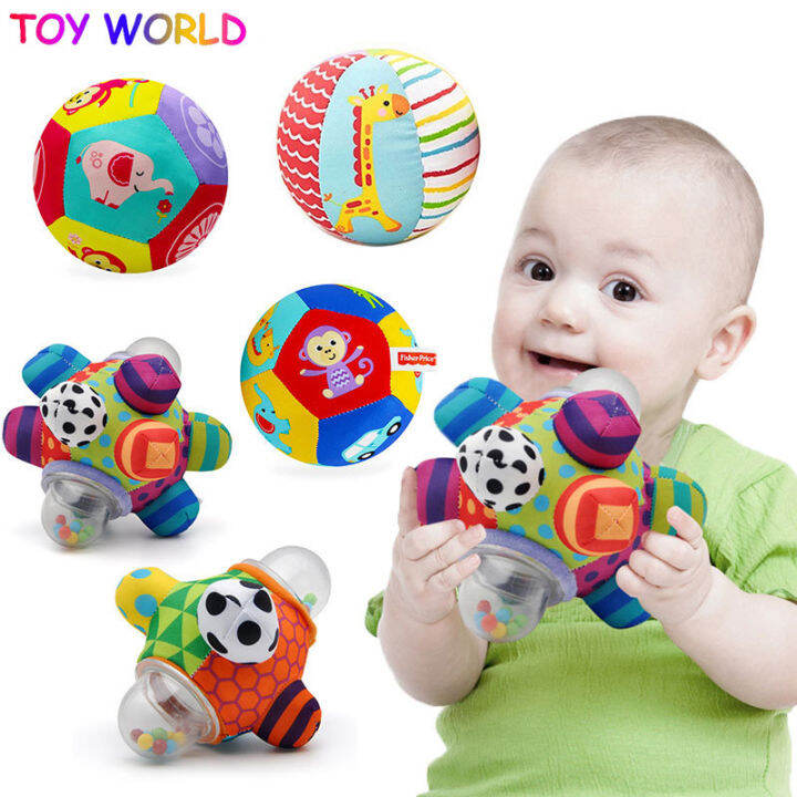 Hand Gripping Ball for Baby Soft Rattle Ball Educational Development ...