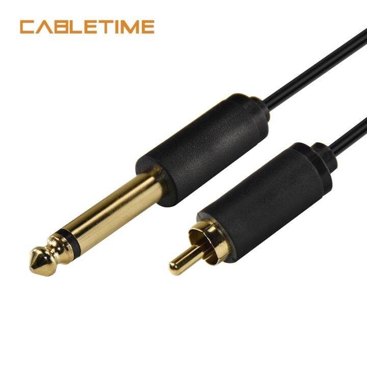 Cabletime Mm Mono To Rca Audio Cable Amplifier Connecting Instrument Cable For Electric