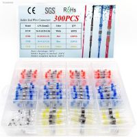 ∈ 50 300PCS Solder Seal Wire Connectors Heat Shrink Butt Connector Waterproof Insulated Butt Splice Wire Terminals for Car Boat