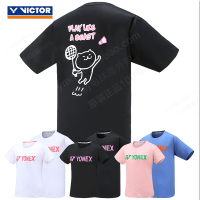 22023ใหม่ YONEX เสื้อแบดมินตันสำหรับทั้งหญิงและชายเสื้อยืดแห้งเร็วเสื้อยืดออกกำลังกายสวมสบายการแข่งขัน